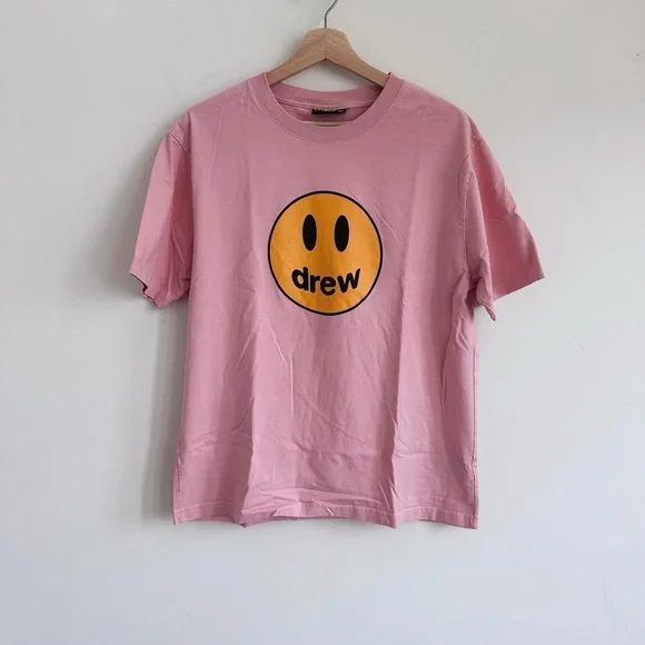 drew house Shirts Drew House Pink Smiley Face Tshirt Xl Poshmark
